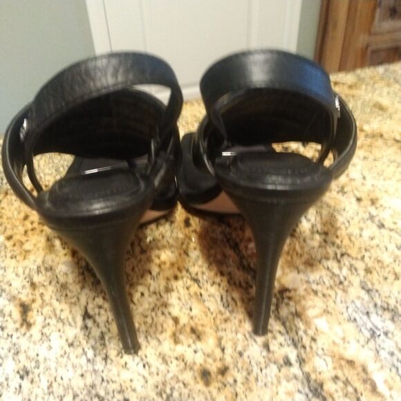 DKNY Black Ralia Platform Double Padded Strap Slip On Stiletto Heels Womens 7.5 - Picture 6 of 11